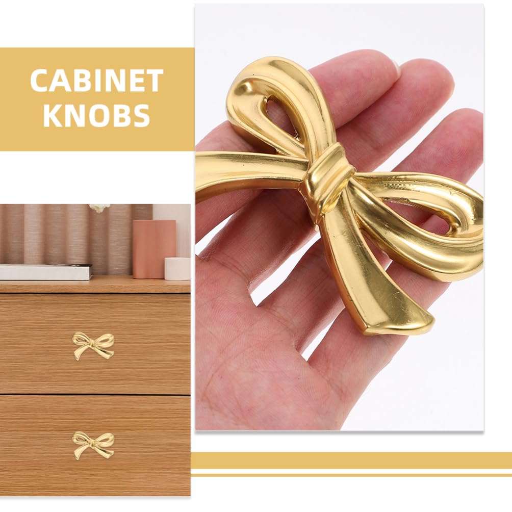 Homoyoyo 4piezas Tiradores De Puerta Forma De Lazo De Manijas De Cajón Para Armarios Estilo Elegante y Resistente Accesorios Para Muebles y Decoración Del Hogar