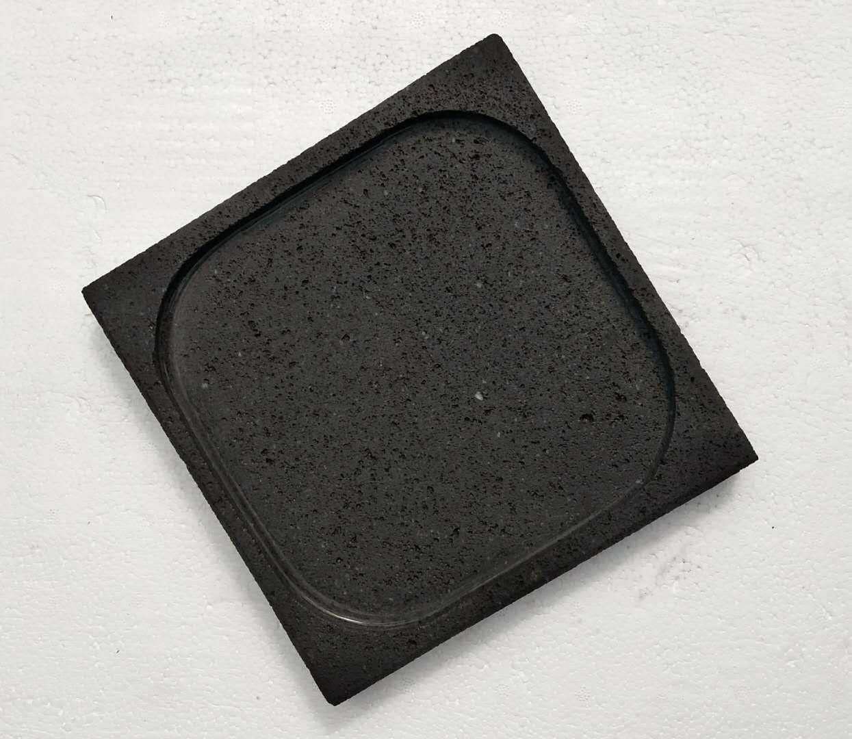 Volcanic Stone Cooking Slabs, 8 "x 8" recessed slabs, 1.5cm thick Lava Cooking Stone Pizza, meat, seafood and vegetables.