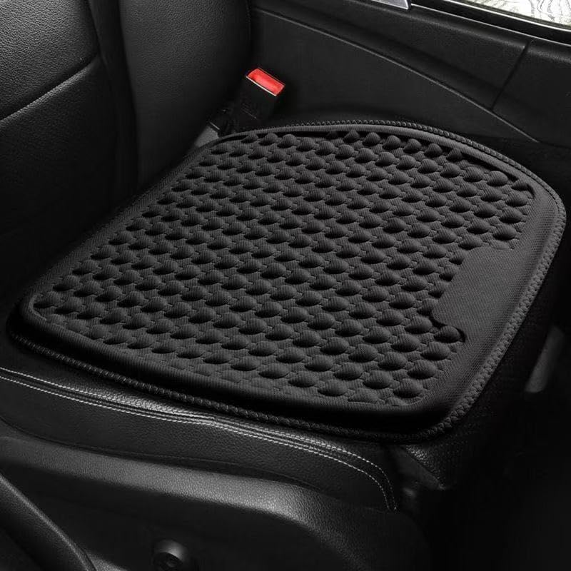 ONEMAJI Cuscino per seggiolino Auto per Volkswagen Transporter T6 2015-2019, Cuscino di Seduta in Gel per Auto Cuscino rinfrescante in Gel a Nido d'Ape,Black