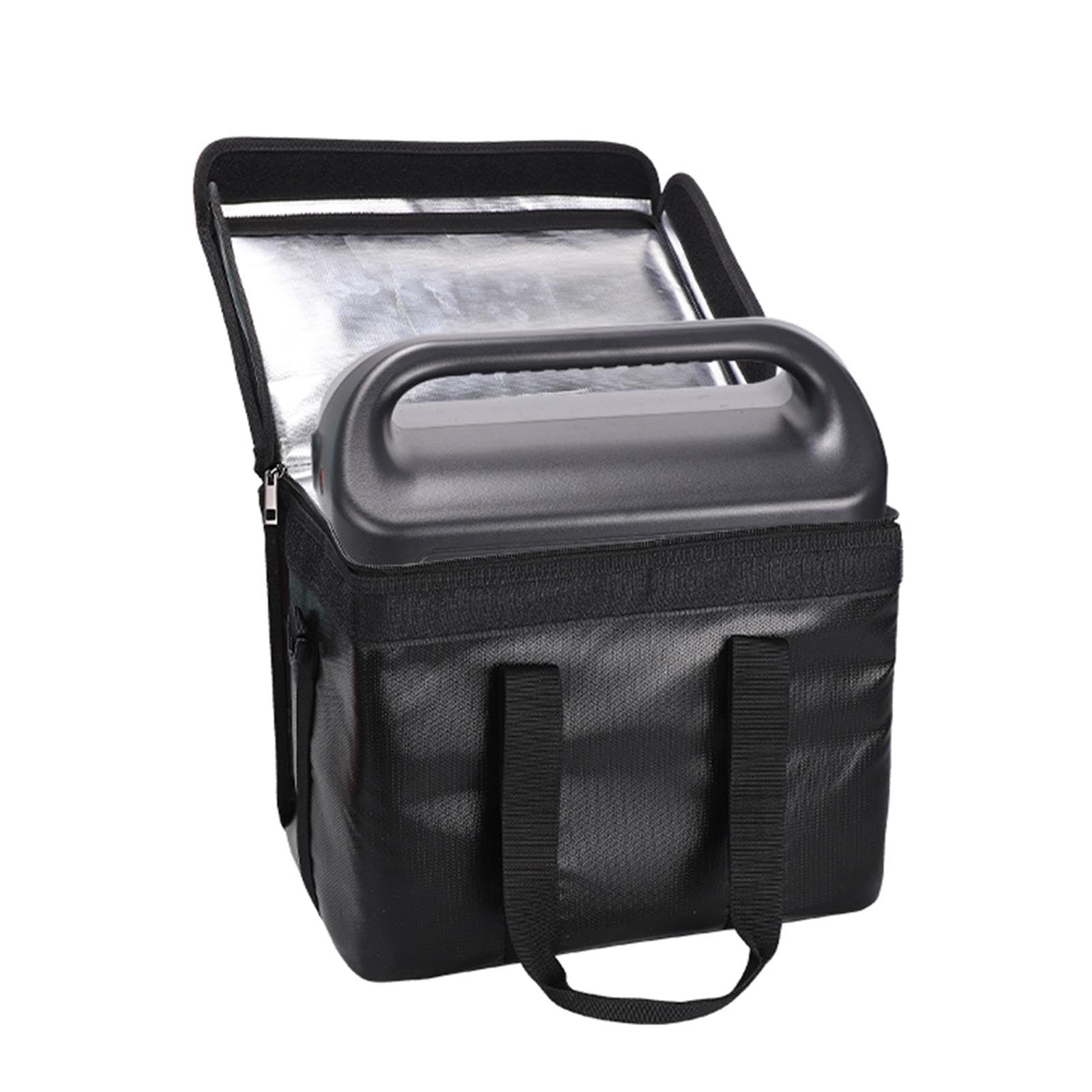 Sichere Tasche für Liipo Batterie – Sichere Liipo-Tasche, wasserdichte feuerfeste Batterie-Tasche | Sichere Aufbewahrungstasche für Liipo-Akku mit großer Kapazität mit Schultergurt, schwarzer Schutz