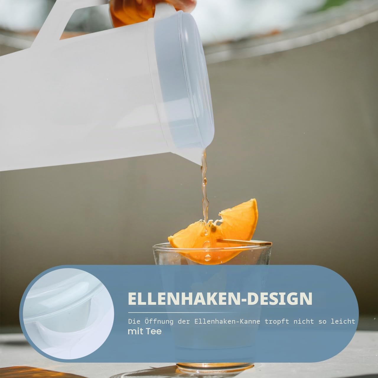 2 Stück Krug Mit Deckel für Saft, Eistee, Grün Tee, Wasserkaraffe