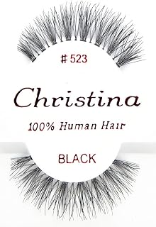 12X Eyelashes - #523 Christina 100% Human Hair Fake Eyelashes