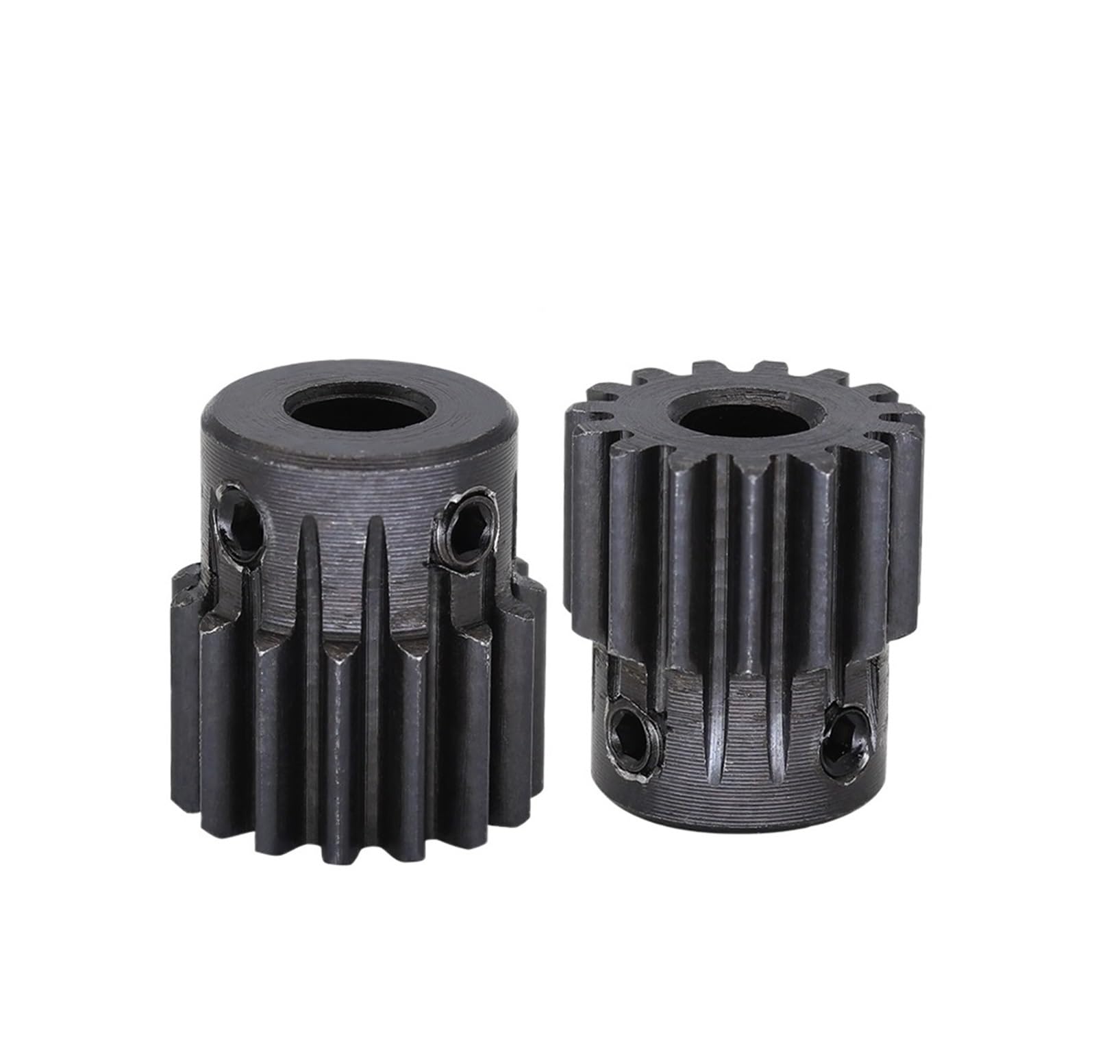 Bevel Gear Pinion Hardware Mechanical Module 1 Spur Gear 1M-15T/16T Carbon Steel Motor Gear Bore Size 6.35mm Transmission Accessories(15 Teeth)