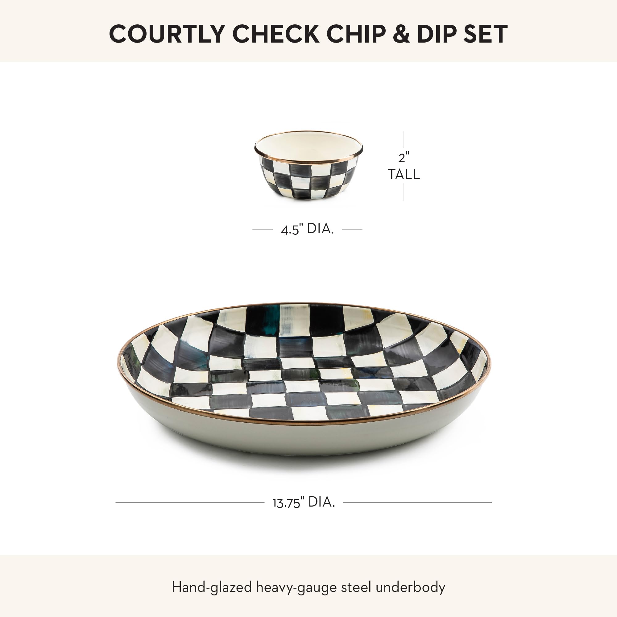 Amazon.com | MACKENZIE CHILDS Chip-and-Dip Serving Set
