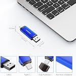 Vansuny USB C Flash Drive 128GB USB Stick Dual Drive USB C Stick 2.0 OTG 2-in-1 USB Flash Drive 128GB for PC, Laptop, Type-C Smartphones, Tablets, Macs