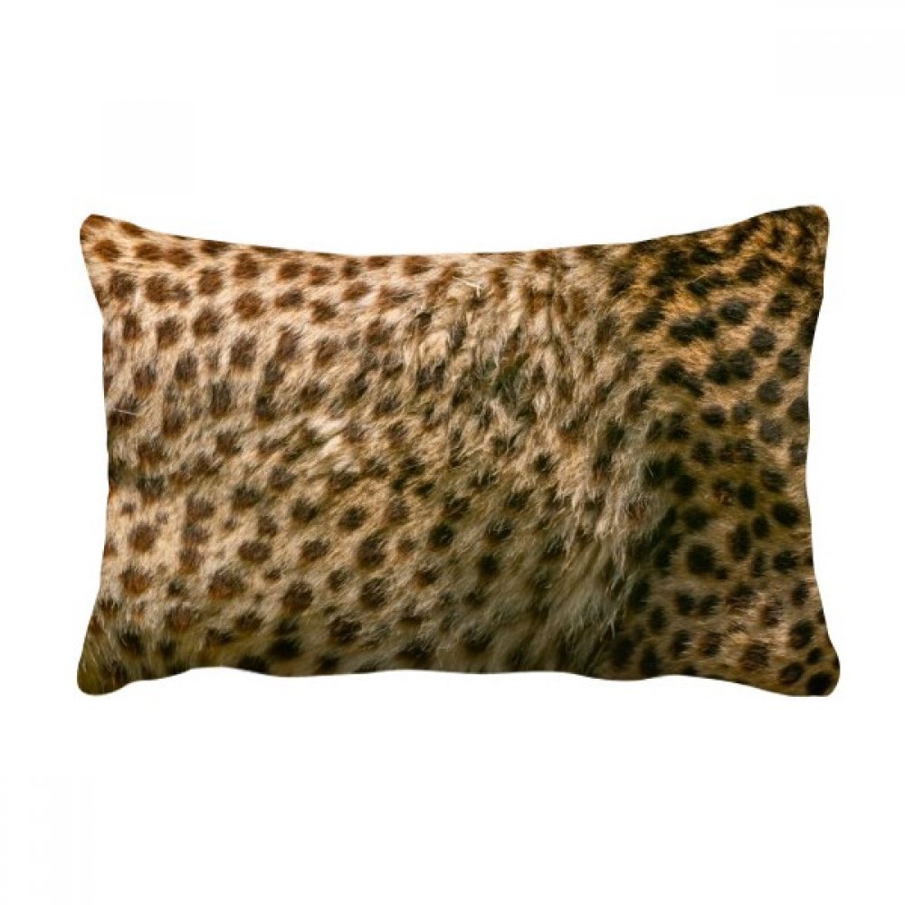 Coussin rectangulaire motif plume léopard abstrait housse et insert de décoration