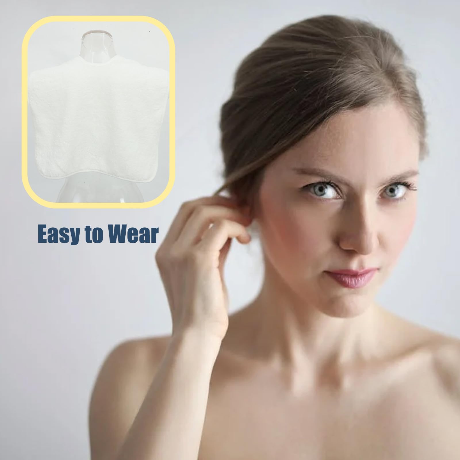 4 Toallas Faciales de Coral Suave Diseño Dividido, Ideales para Masaje y Cuidado Cutáneo, Color Blanco, Paquete de 4 Unidades