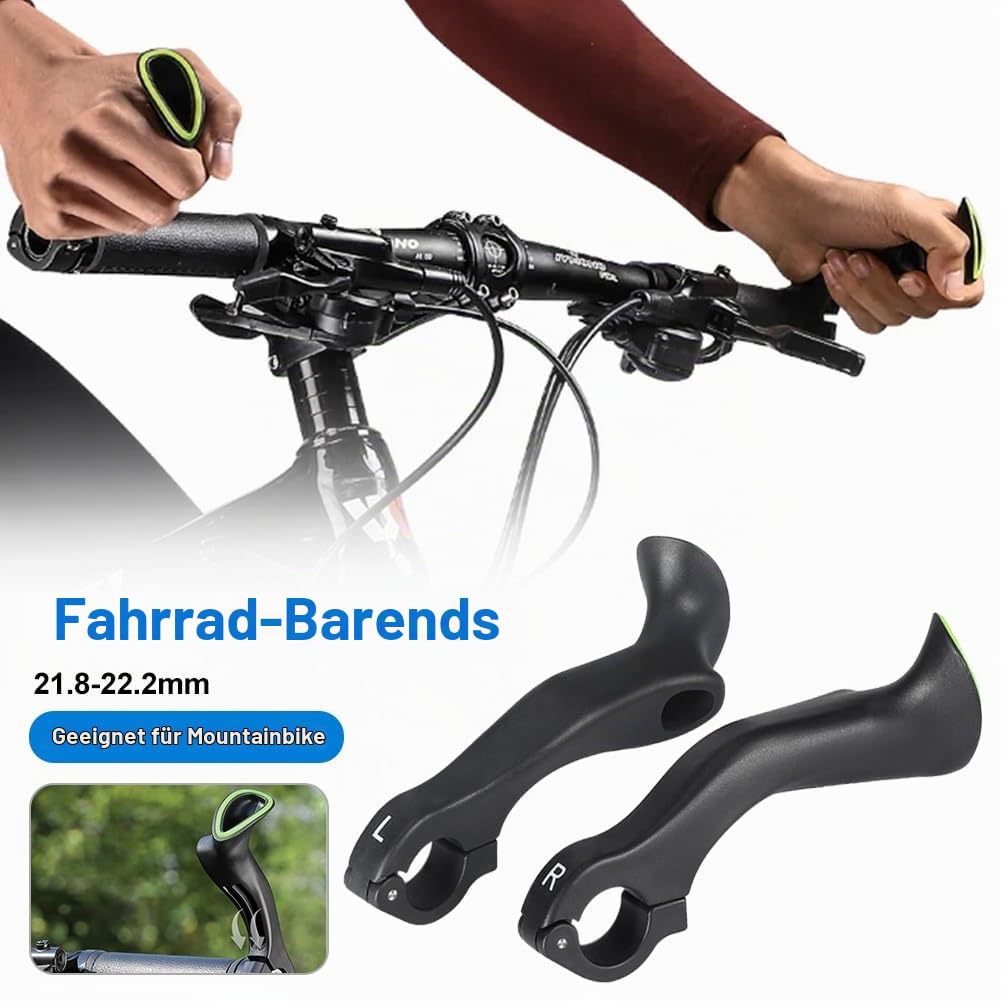 Mioloe Ergonomische Lenkerhörnchen - Fahrrad Lenkerverlängerung Griffe für MTB Straße Cross Country