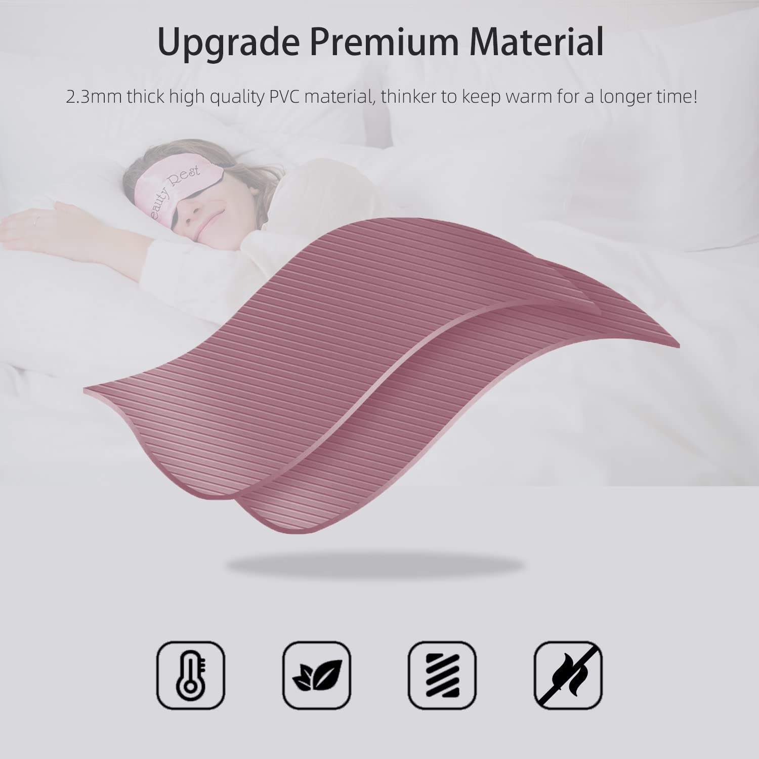 Hot Water Bottle with Soft Cover Rubber Large Classic hot Water Bag, Suitable for Neck and Shoulder Pain and Hand and Foot Warmth, with Lovely Knitting Sleeve