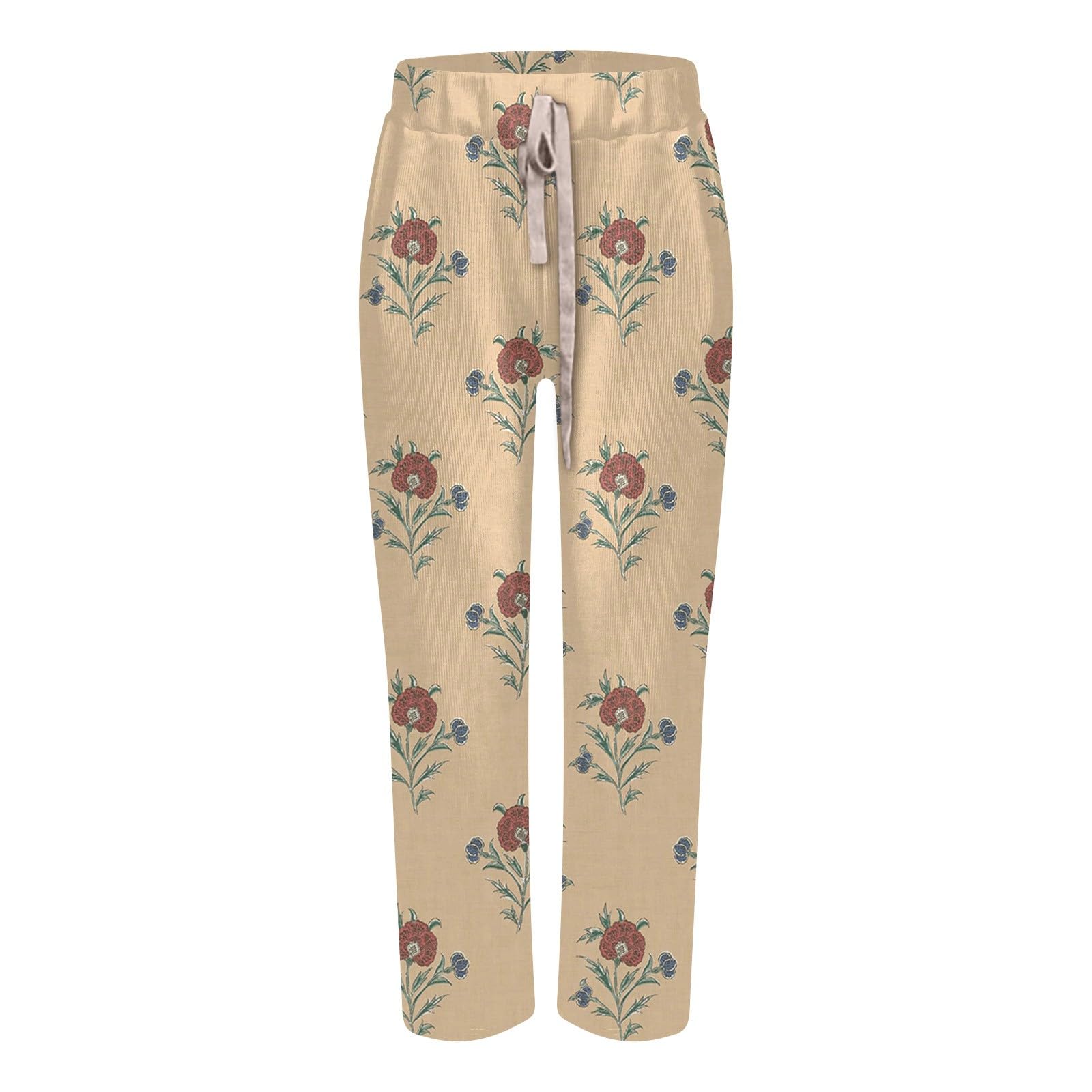 Pantalon De Sport Femme avec Poche Pantalon Fluide Elastique Ample Pantalon De Survêtement à Taille Coulissante Detente Femme Pantalon Danse Femme Taille Haute Extensible Jogging été Femme