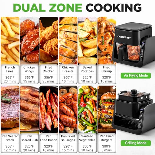NutriChef 4 QT Air Fryer & Grill in use