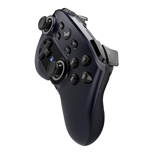 Vista 2 de HORI Wireless HORIPAD for Steam (Midnight Black) - Pro Controller Designed for Steam