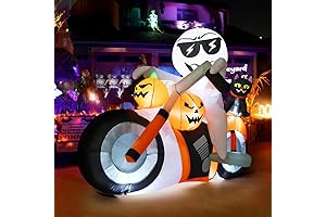 COMIN 6 FT Halloween Inflatables Blow Up Motorcycle