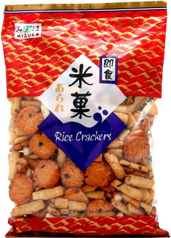 Rice Crackers (Mix Crackers) - 16oz (Pack of 1)