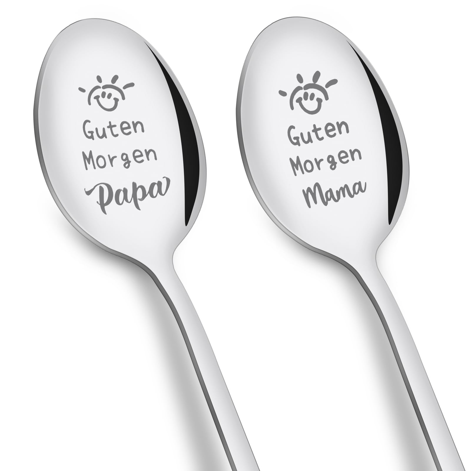Muttertagsgeschenk/Vatertagsgeschenk für Papa, 2 Stück Kaffeelöffel für Eltern, Muttertagsgeschenke für Mama Oma，Geschenk Vatertag für Papa Opa zum Muttertag, Vatertag, Geburtstag
