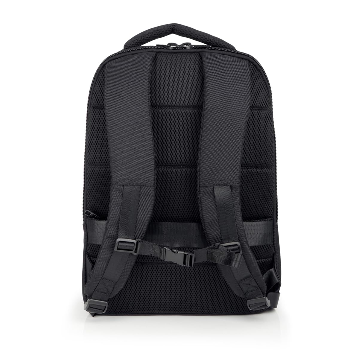 Gabol - Mochila para Portátil 15,6" Pixel 31x43x12 cm - Capacidad 14L - 2 Compartimentos y Acople a Maleta - Diseño Español en Poliéster Resinado y Material Libre de PVC - Negro