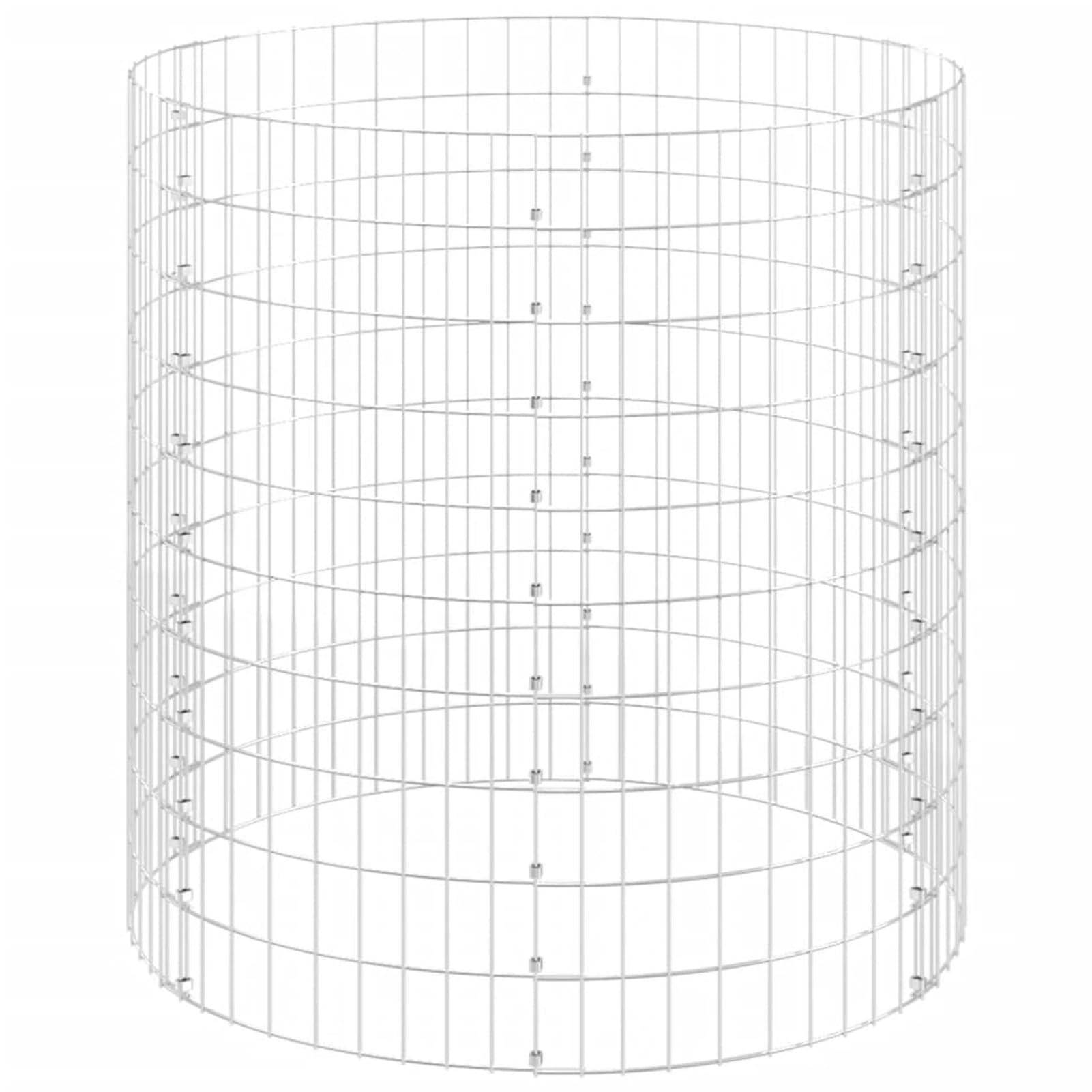 Gecheer Gartenkomposter Ø100x100 cm, Verzinkter Stahl, Kompostbehälter, für Gartenpflege und Umweltschutz
