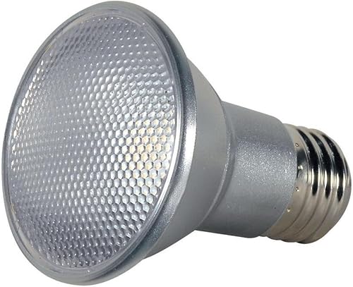 Satco Bombilla de base mediana S9401 (paquete de 6), 120 voltios, 7 vatios, 7PAR20/LED/25'/3000K/120V/D