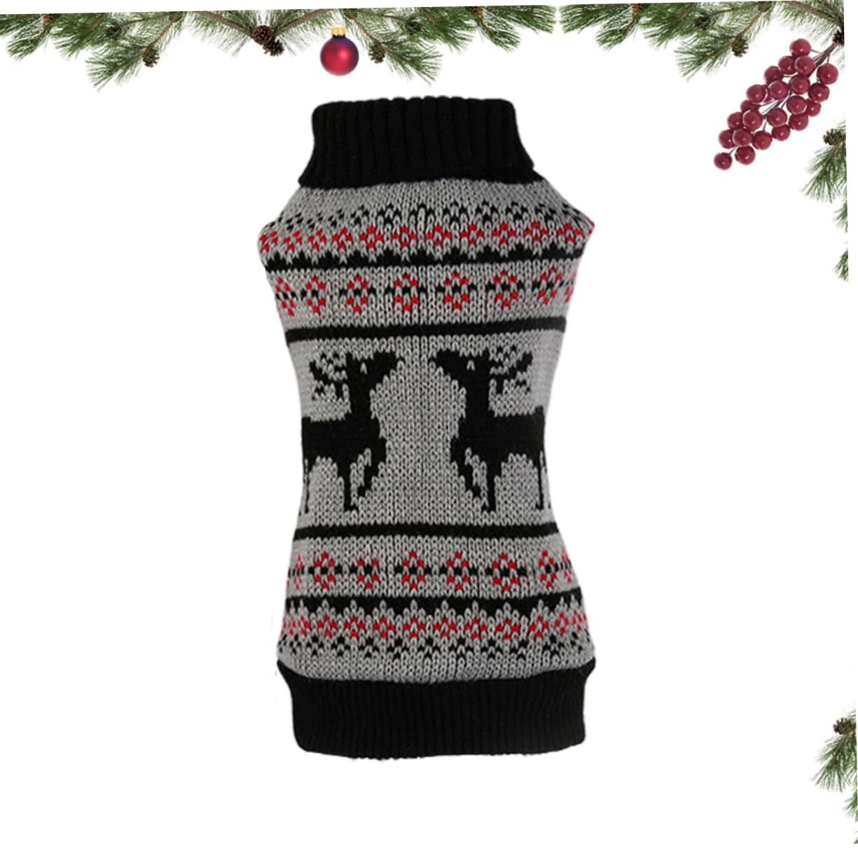 HMJGDHX 2 Pezzi Maglione per Animali Domestici Moda Cane Inverno Caldo Natale Cervo Modello XS Albero di Natale Vestiti per Animali Domestici