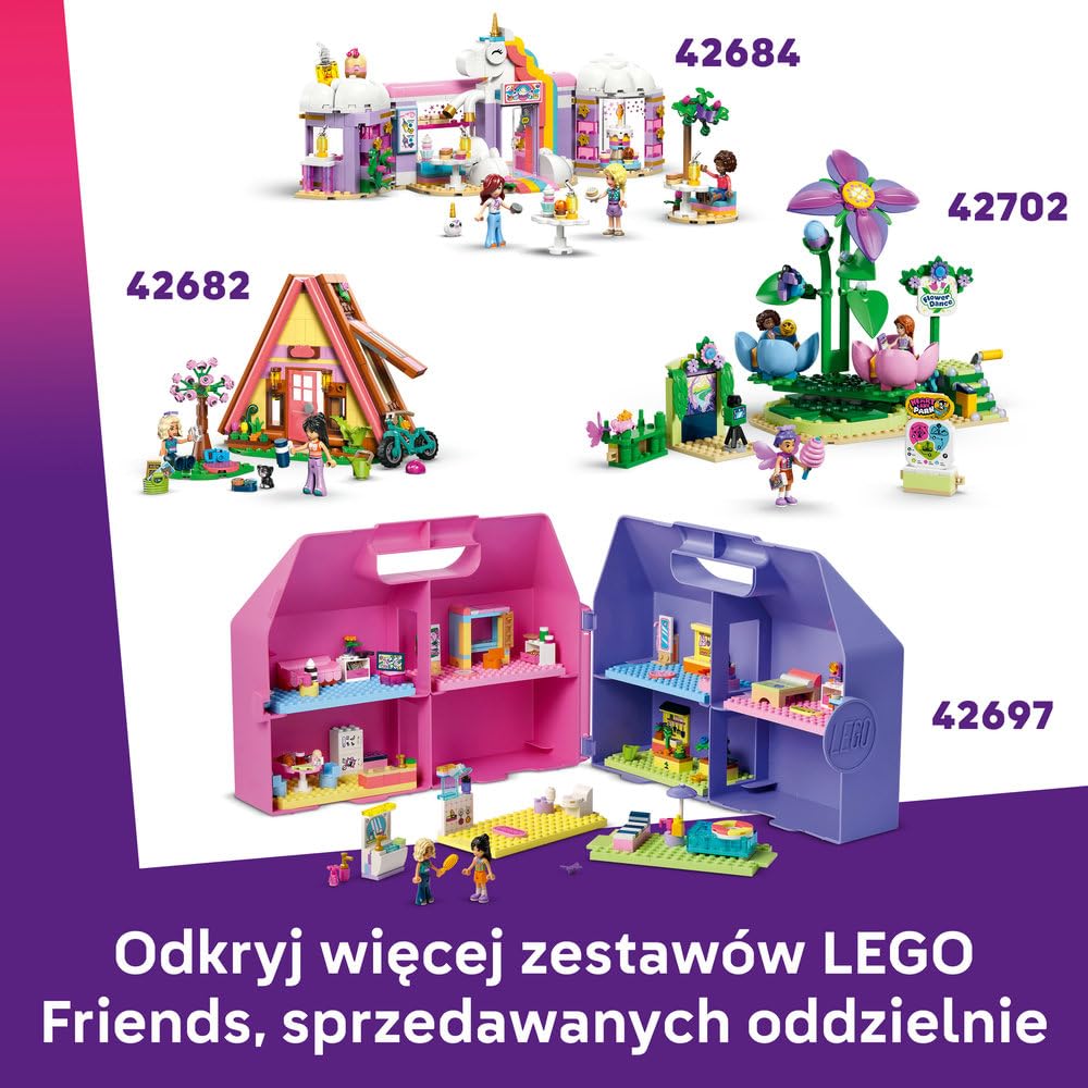 LEGO Friends Kreatywna kwiaciarnia 42693 | Kwiaciarnia, zabawa w sklep, prezent dla dziewczynki i chłopca 7+, 377 elementów