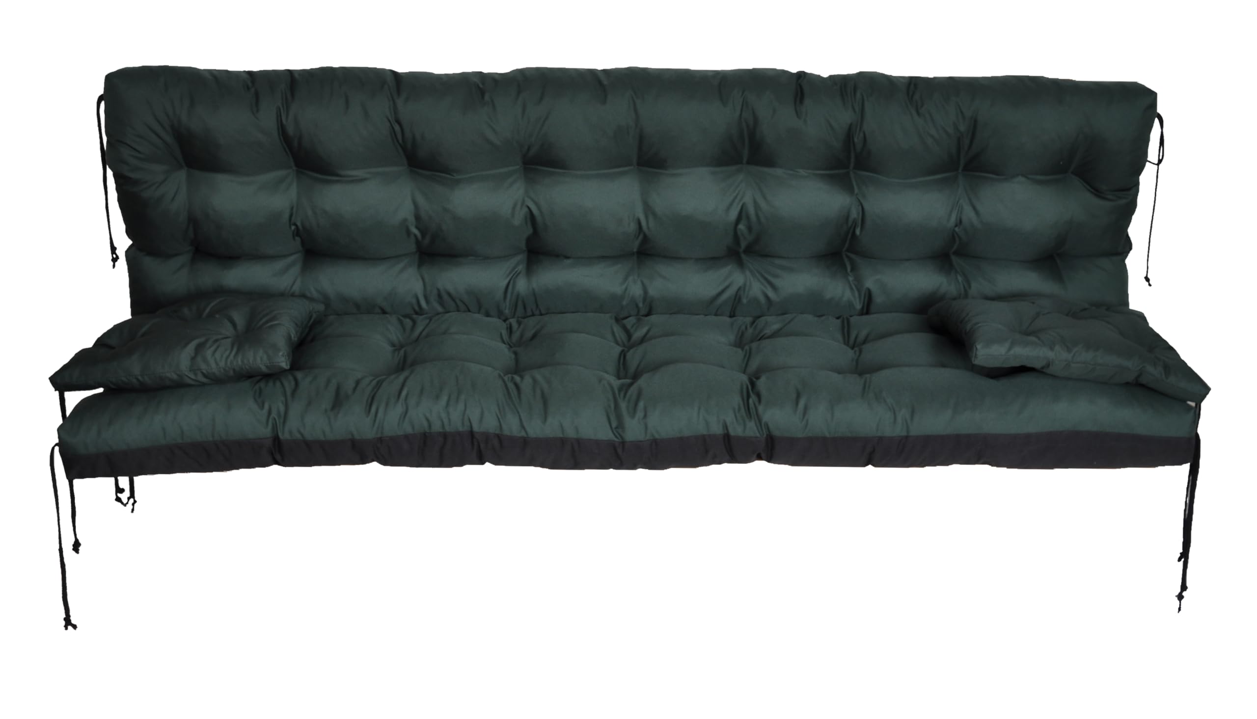 Cojín impermeable para columpio de jardín, 180 cm, cojín mecedora, cojín para columpio de jardín, cojín de banco (verde)