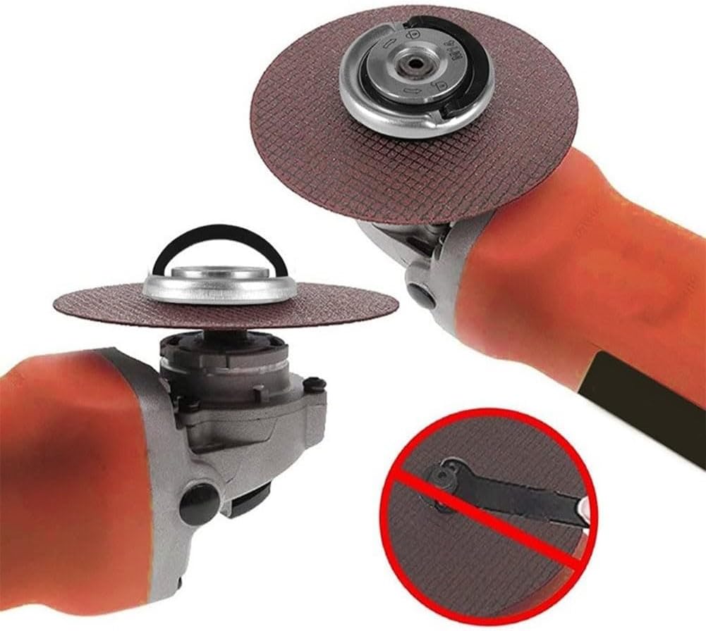 2-Pack Self-Locking Quick-Release Grinder Pressing & M10 Angle Grinders — Galvanized 45# Steel Flange Nut Grinding Wheels, Cup Wheels & Emery Discs
