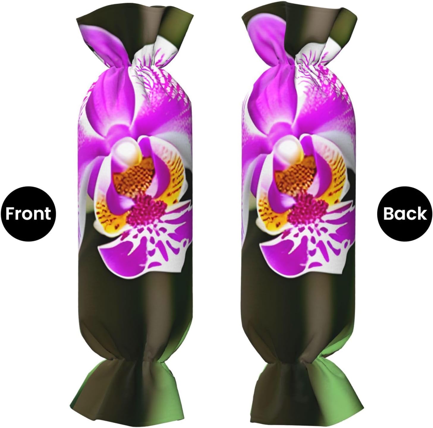 Orchid Print Candy Cylindrical Comfortable Pillow Throw Pillows Home Decor Easy Maintenance