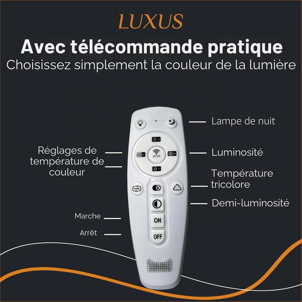 Luxus Europe - Sables Mouvants Lampe à poser Rouge - Lampe de table à art de sable mouvant – Lampe design LED – 3 couleurs de lumière – Dimmable – Télécommande – Lampe de table décorative