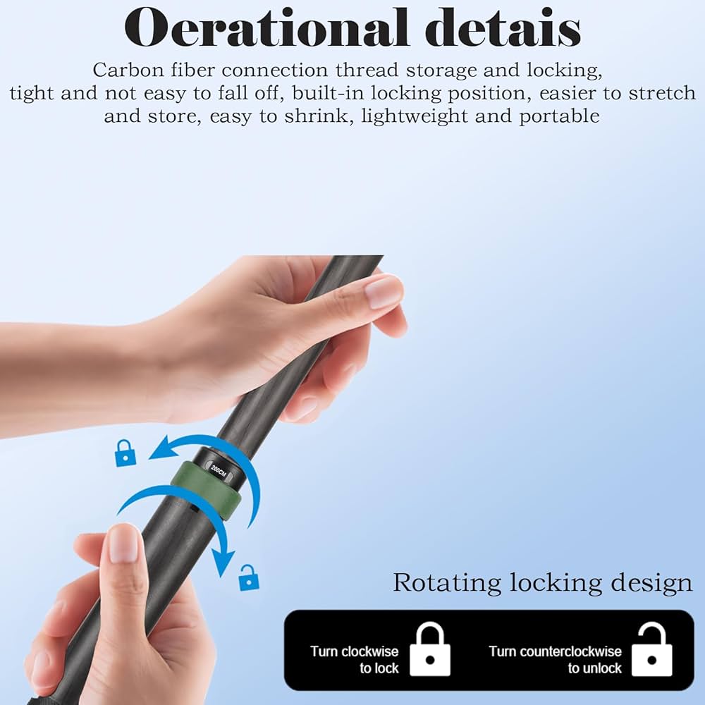 Selfie Stick Tripod With Remote Telesin 3M Carbon Fiber