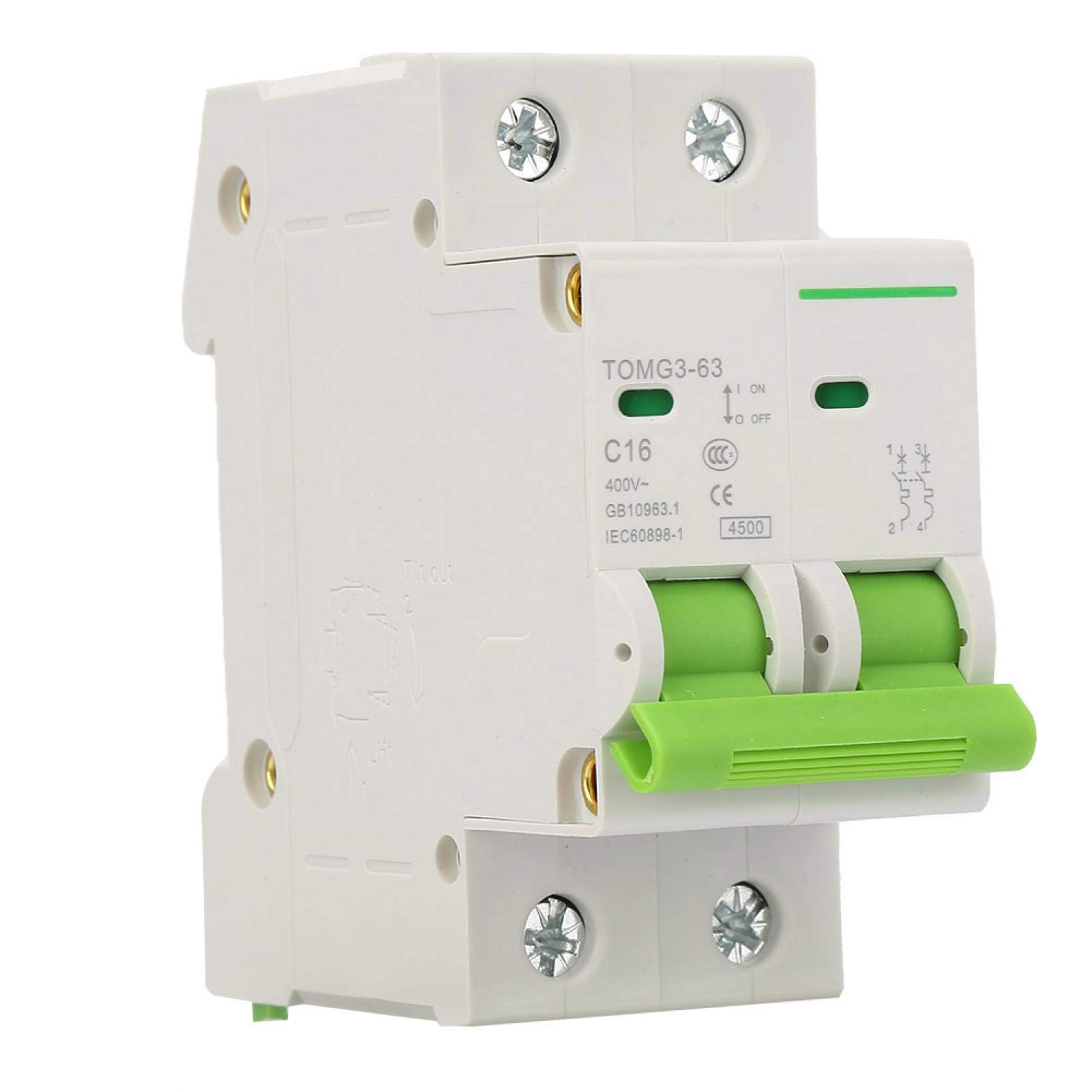 Generic Miniature Circuit Breaker, Circuit Breaker Solid Smooth for Commercial for Residential for Industrial for High-Rise(16A)-image-48