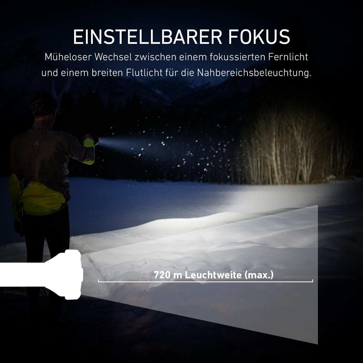 Ledlenser P18R Work Akku-LED-Taschenlampe, 4500 lm, 720m Leuchtweite, IP54 | Wasserabweisend, Fokussierbar, 669g, bis zu 70h Leuchtdauer, Gummi-Linsenschutz, ideal für Sicherheit, Bauwesen | 2020
