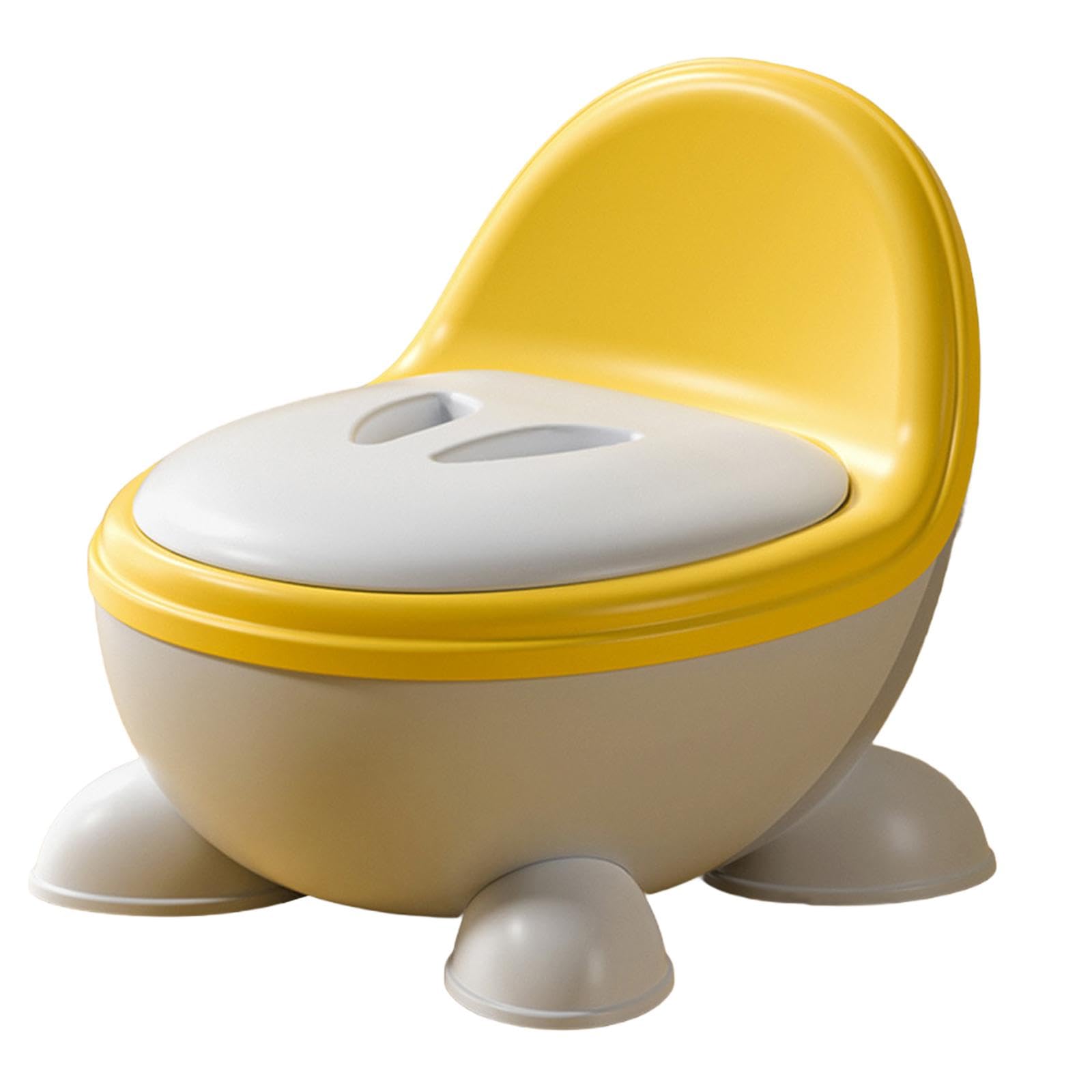 Potty Toilet Pot Apprentissage Enfant Chaise Toilette Bébé Siège Confortable Design Réaliste Matériau Facile à Entretenir Fonctionnalité Adaptée Aux G, jaune gris