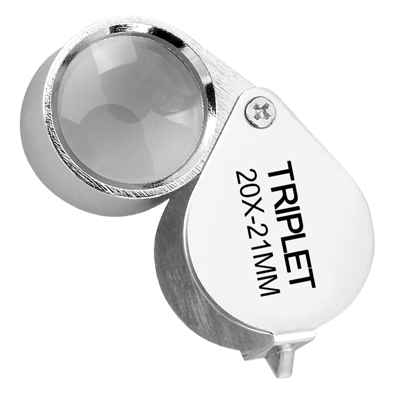 Rumyve Folding Hand Magnifier, Metal Jewelry Magnifier, Small Simple Magnifier, Jewelry Antiques, Insect Observation, Newspaper Reading, Stamp Coins(20X)