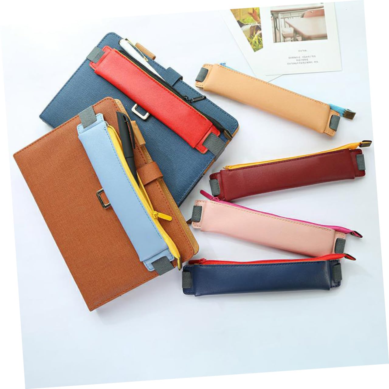 SHINEOFI 4pezzi Vintage Astuccio Portapenne Per Scuola Blu Portapenne Protettivo Per Occasione