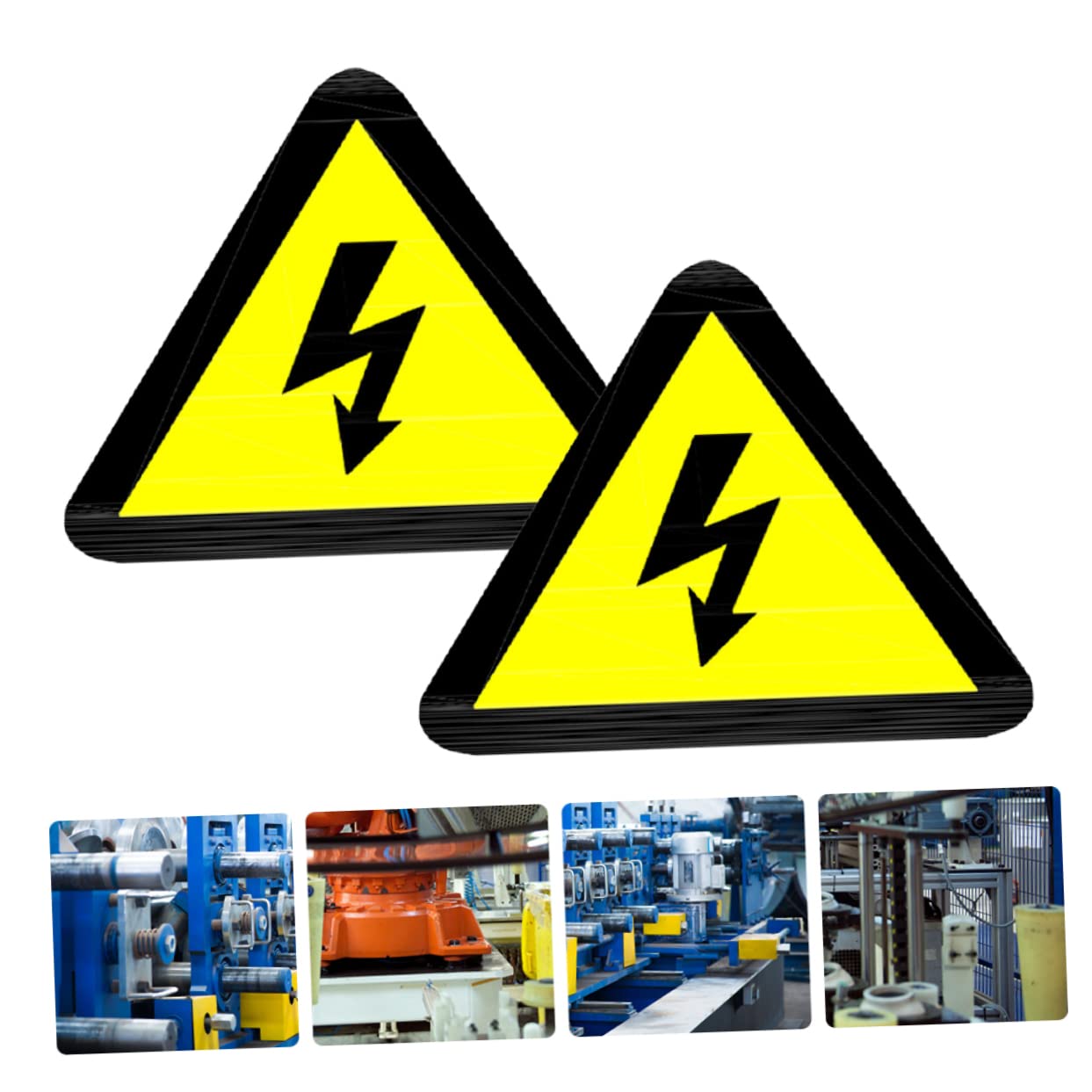 Autocollant D'avertissement Haute Tension Jaune, Lot de 20, Adhésif