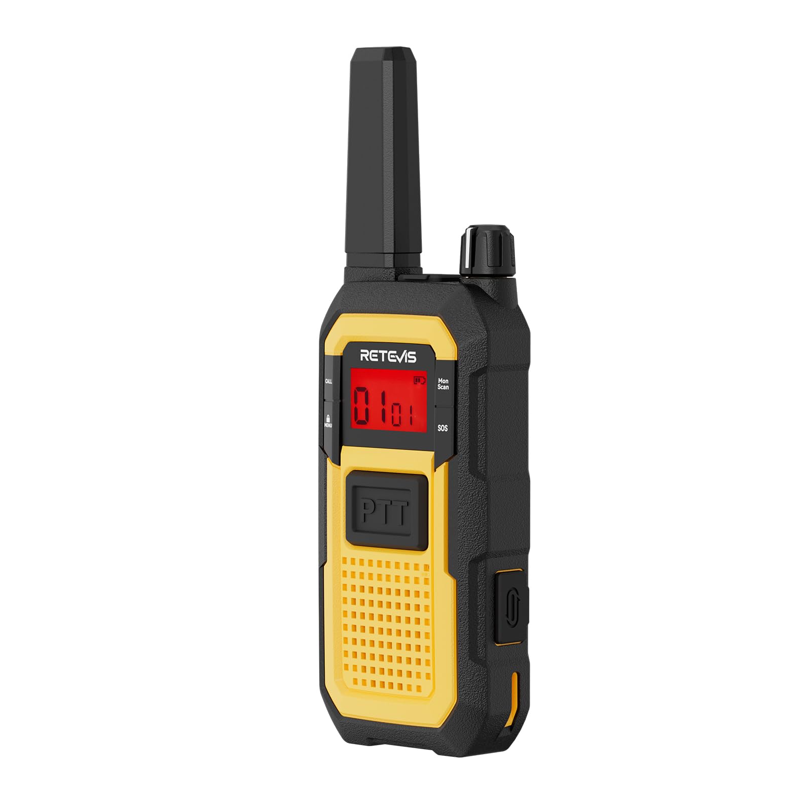 Retevis RB648 Talkie Walkie, Imperméable Radio Bidirectionnelle Longue Portée IP67, Anti-Chute, Anti-poussière, PMR446, Double PTT, 2000mAh, Talkies-Walkies pour Agriculture (2 Pièces, Jaune)