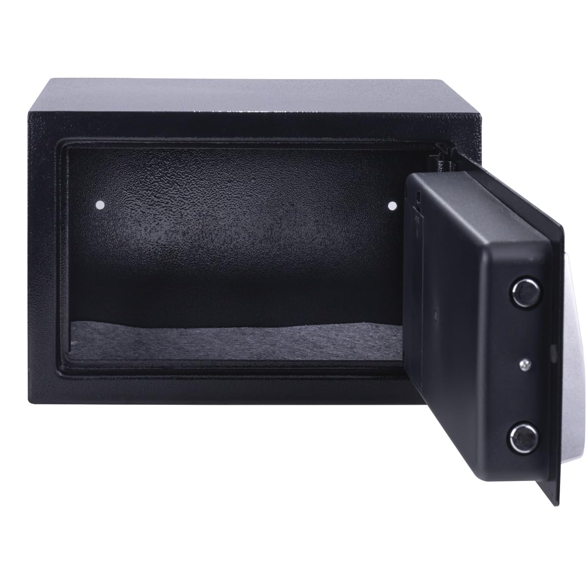 Caja fuerte digital DONAU TECH 8,5L / 31 x 20 x 20 cm/Caja fuerte electrónica manual-digital para mueble/con contraseña digital y 2 llaves de seguridad/Negra/con certificado CE y RoHS