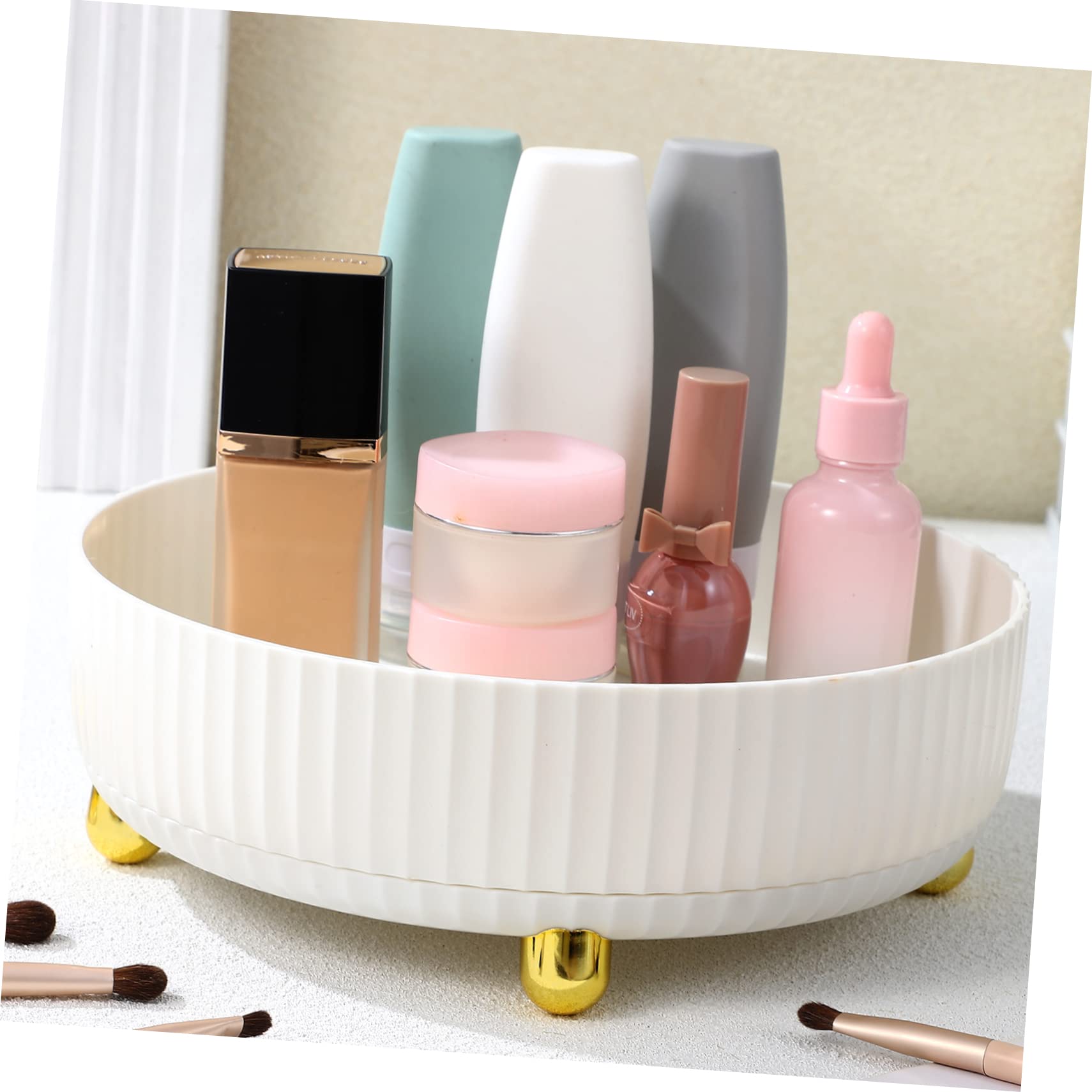 Alipis Organizer per Cosmetici Rotante, Cosmetic Pouch, Box Porta Trucchi da Tavolo in Pp, 2 Pezzi, Grande Capacità, Facile da Pulire