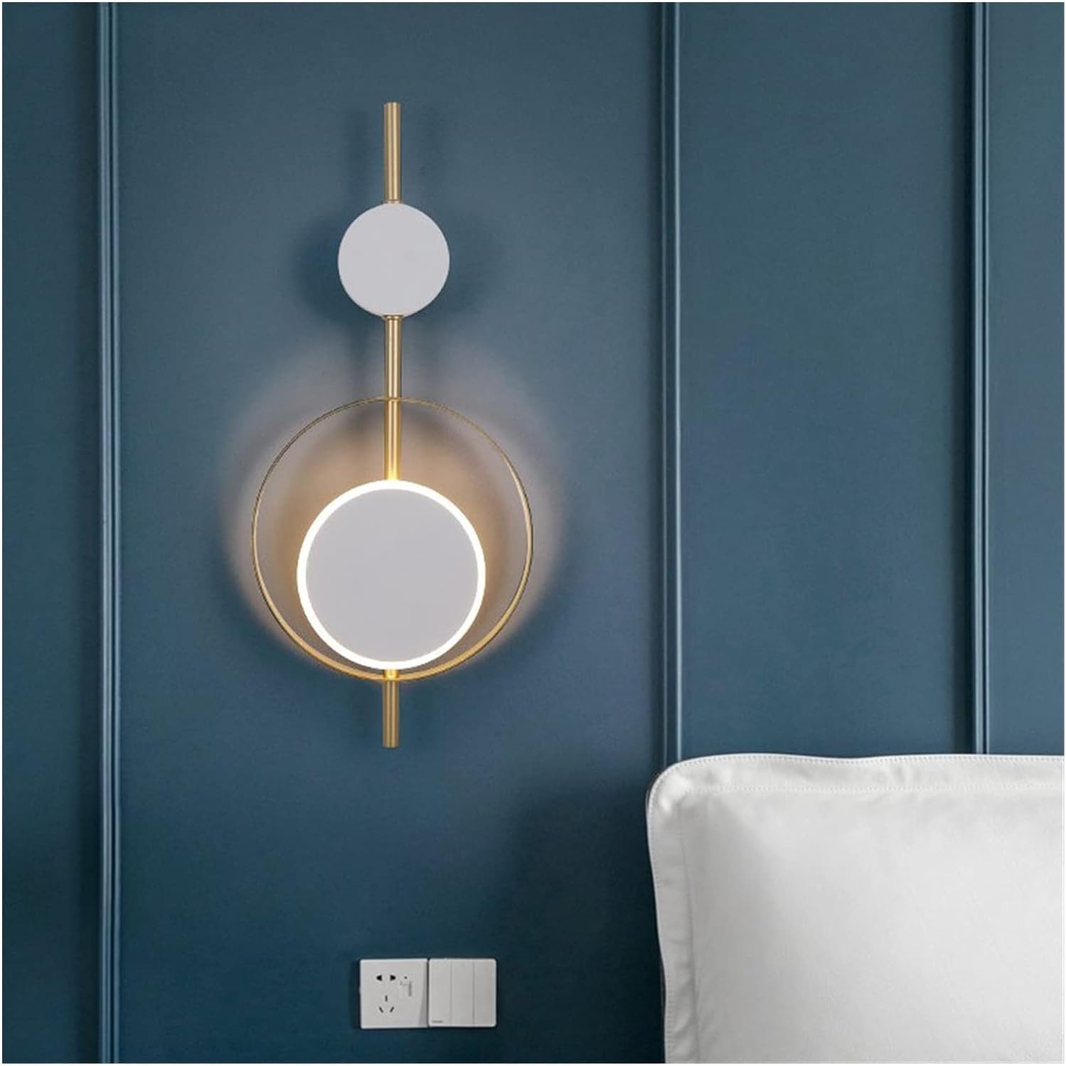 KLXSIVU Modern LED Chaner Wall Lamp - Stylish Home Decoration for Living Room, Bedroom, Study, Aisle & Parlor 89cm Indoor Pendant Lighting Fixture (One Color 46cm)