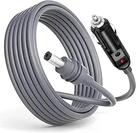 ATHENIX Cabo Fonte Carregador Veicular 12v/24v Para Starlink Mini Com 5 Metros de Comprimento, Acendedor Isqueiro Carro Dc Alimentação, Starlink Trailer, Van, Onibus, Caminhão, Ligar Antena