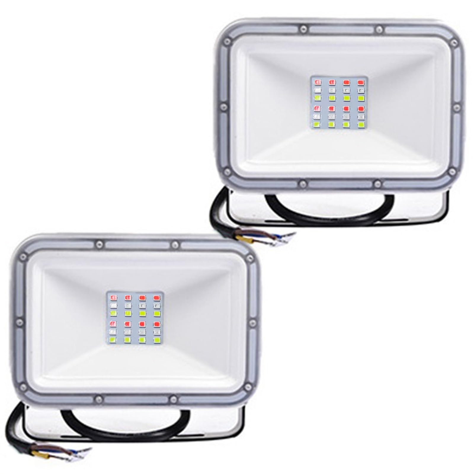 Faretti LED RGB da 20 W for esterni, illuminazione a LED con cambio colore RGB con telecomando, luci da parete impermeabili IP65 for decorazioni natalizie e di Halloween(2 packs)