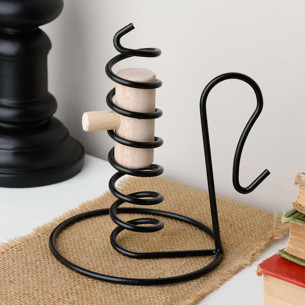 コートキャンドルホルダー2個セット、プリミティブスパイラルデザイン、6インチ