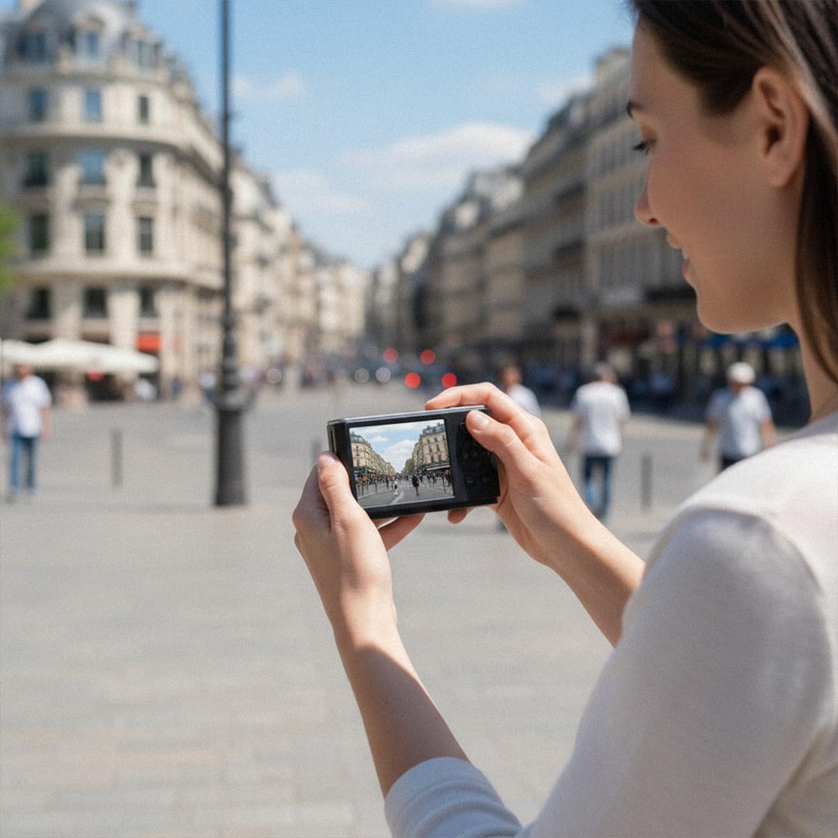 PRIXTON Cámara Digital 4K UHD 64MP Discovery DC650, Cámara de Fotos con Wi-Fi y App, Estabilización Anti-Shake, Detección Facial, Zoom Óptico 6X, Pantalla IPS 2,88", USB-C, MicroSD hasta 256 GB
