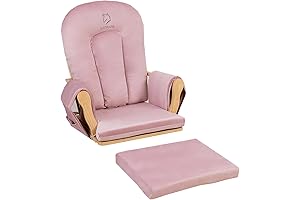 Plush Velvet Glider Rocker Cushion Set with Storage Pockets, 5-Piece Haven of...