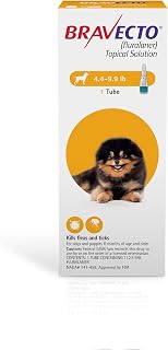 Topical Solution for Dogs, Flea & Tick, 12 Week Supply, 4.4-9.9 lbs., Yellow Box
