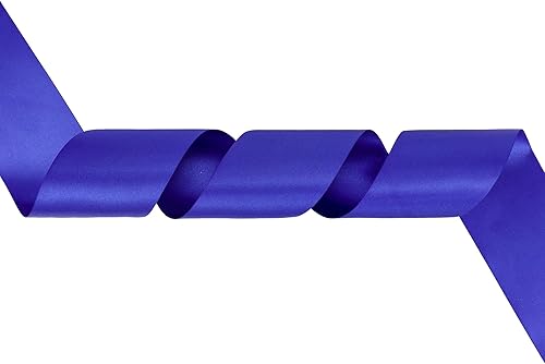Miniatura 8 de MEEDEE Royal Blue Ribbon Lux - Cinta de satén de doble cara de 3 pulgadas de ancho, cinta de satén azul real por 10 yardas, cinta azul real para