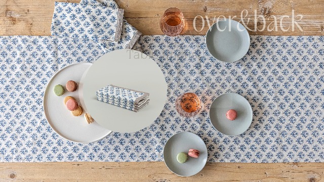 Servilletas de Tela Estampadas Azul Herringbone x4 miniatura 7