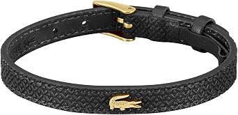 Lacoste.12.12 Womens Leather Bracelet - Easily Adjustable - Modern Design, Iconic Collection - Fashion Accessories - Gifts for Her, Standard, Stainless Steel, No Gems, Stainless Steel, No Gemstone