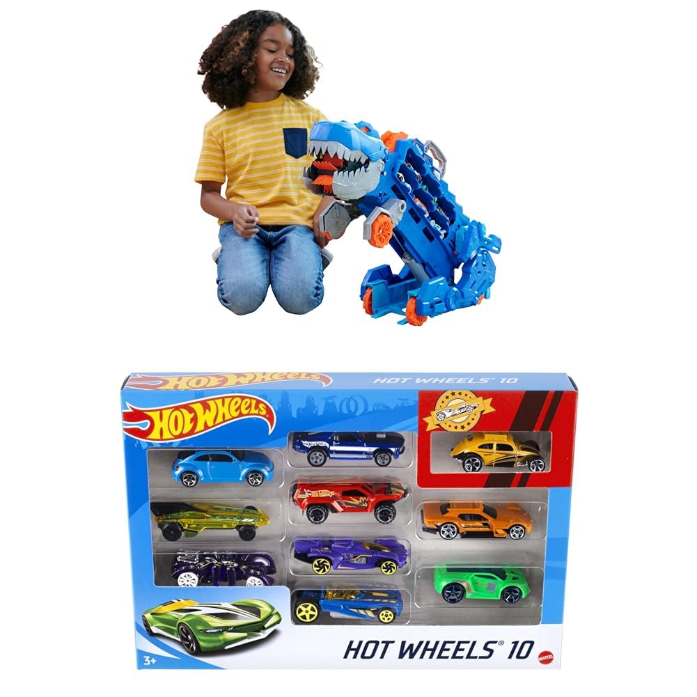Amazon.com: Bundle of Hot Wheels City Track Set, Ultimate T-Rex