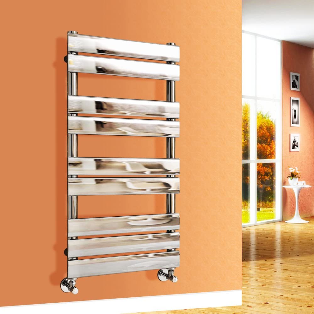 NRG Modern Bathroom 1000x450mm Flat Panel Heated Towel Rail Radiator Chrome